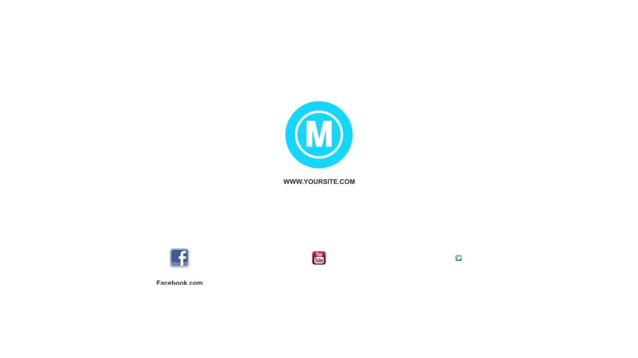 简洁社交网络动态logo展示AE模板