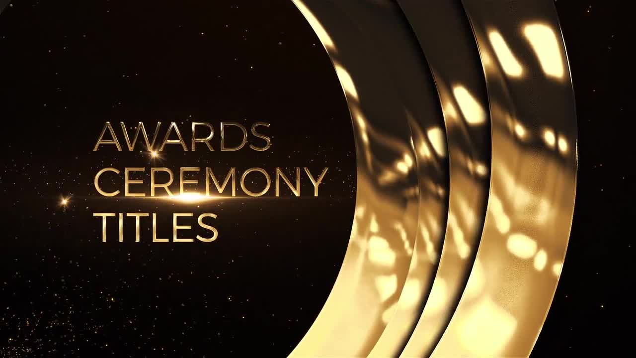 金色高端颁奖典礼仪式标题动画AE模板
