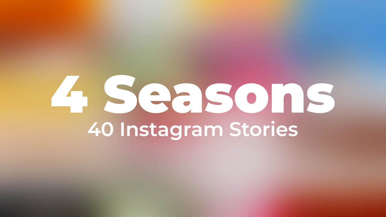 40个干净的Instagram故事特定季节元素AE模板