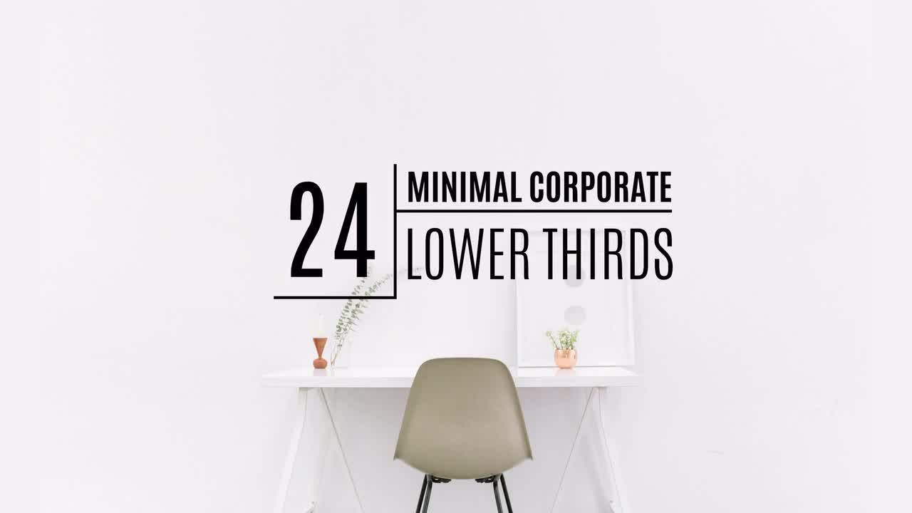 24最小企业下三分之一动画AE模板