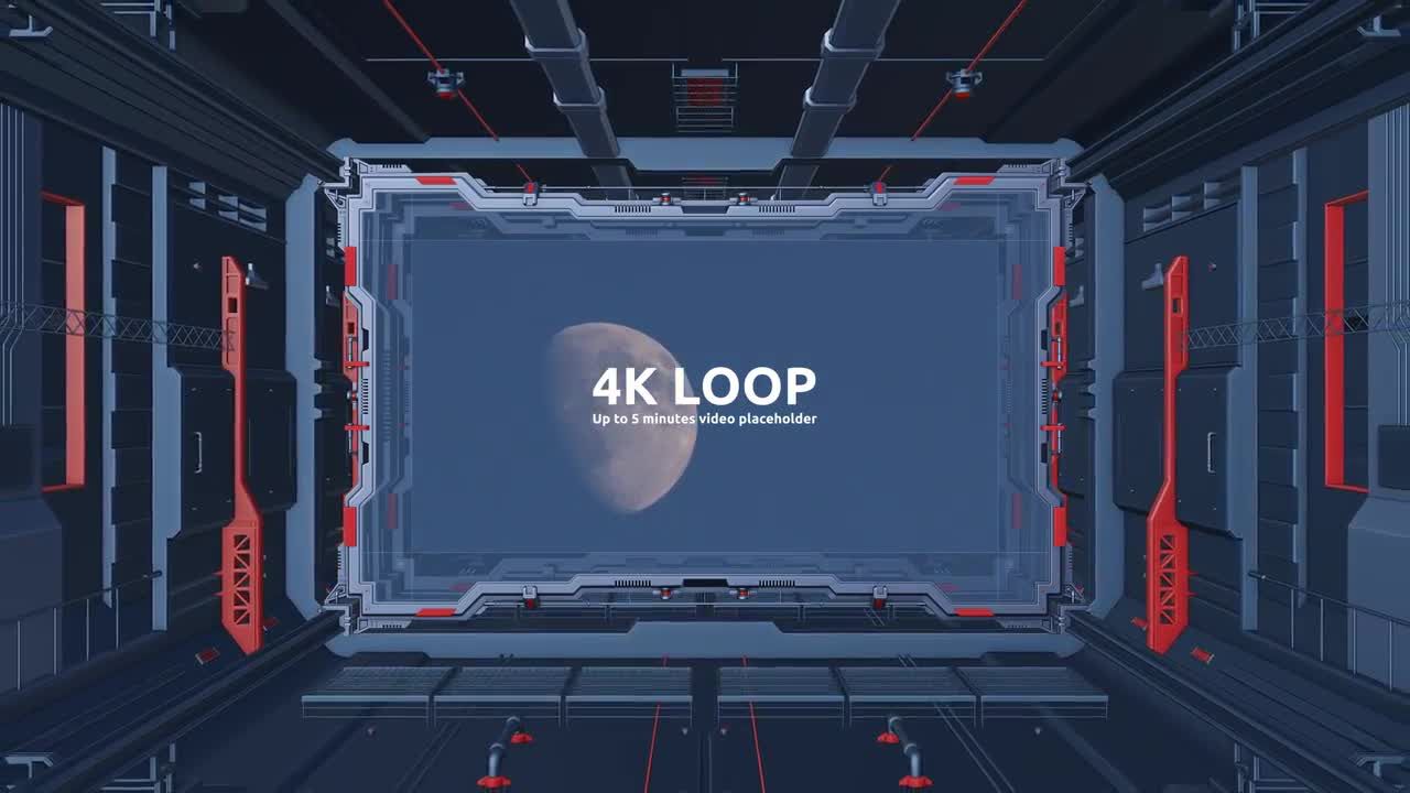 3D屏幕循环隧道电影制作AE模板