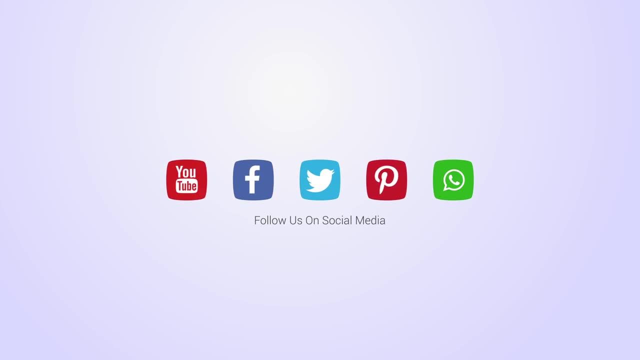 2个社交媒体徽标展示动画AE模板