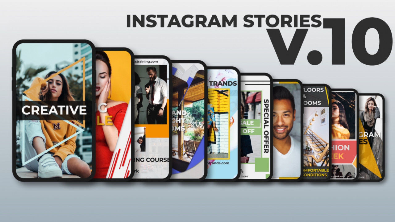10个令人惊叹的Instagram故事AE模板