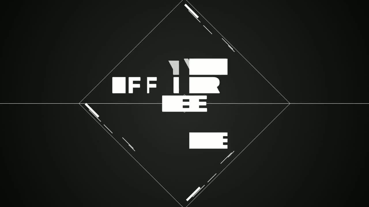 动态几何线条和文字Logo AE模板