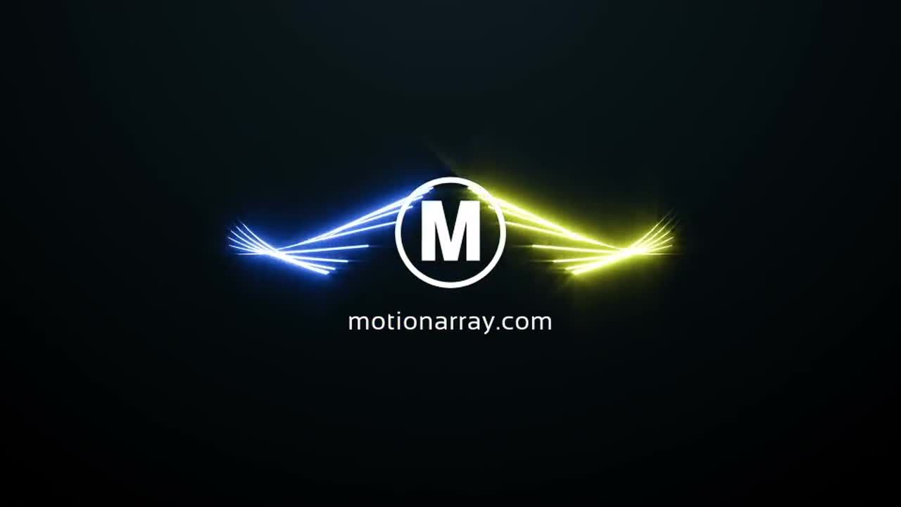 能量元素发光的霓虹灯Logo图标AE模板