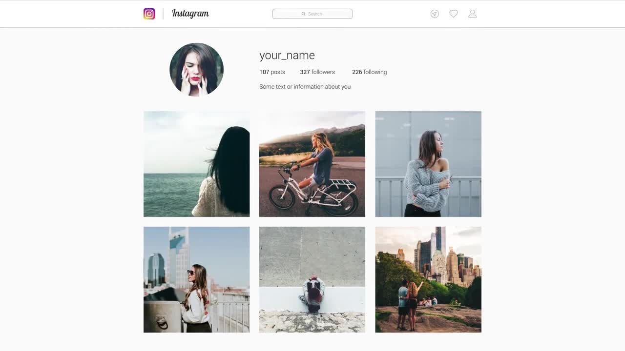 明亮积极的动画Instagram促销AE模板