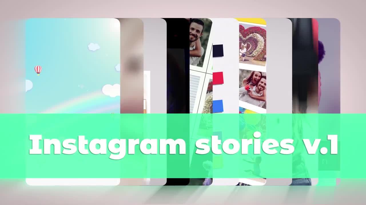 明亮的动态动画Instagram故事AE模板