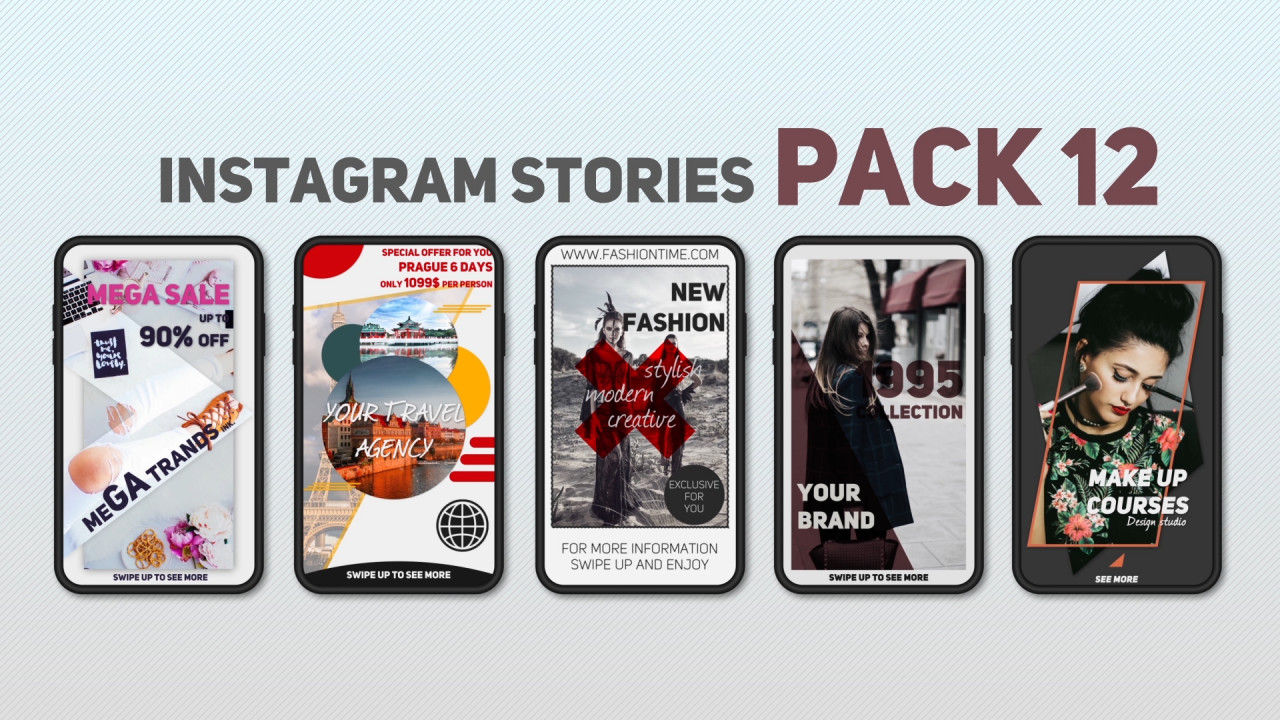 5个Instagram故事动态动画AE模板