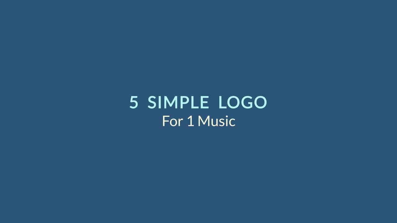 简单优雅易于使用的5款logo动画展示AE模板