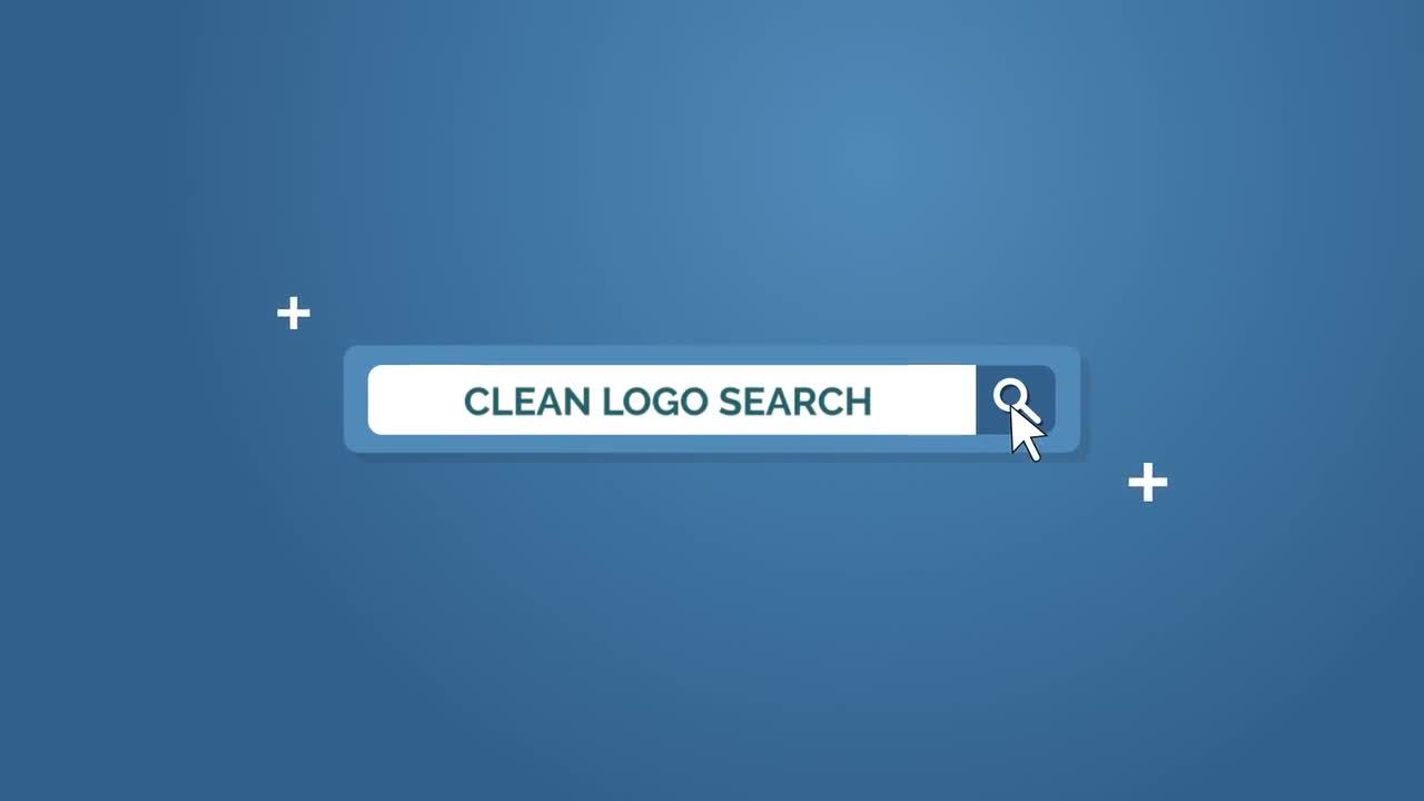现代干净流畅的网页搜索logo展示AE模板