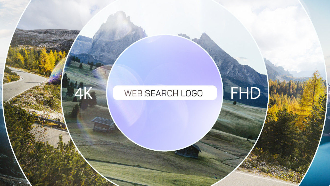 互联网搜索引擎品牌logo演示AE模板