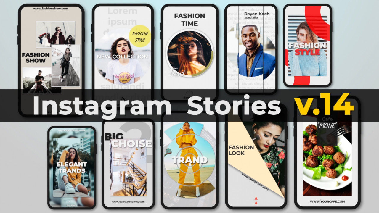 Instagram故事旅行照片展示AE模板