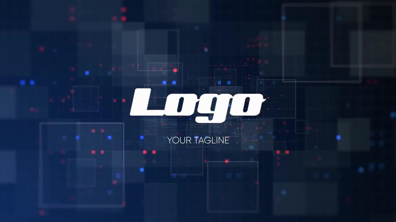 高科技感快速动态logo动画AE模板