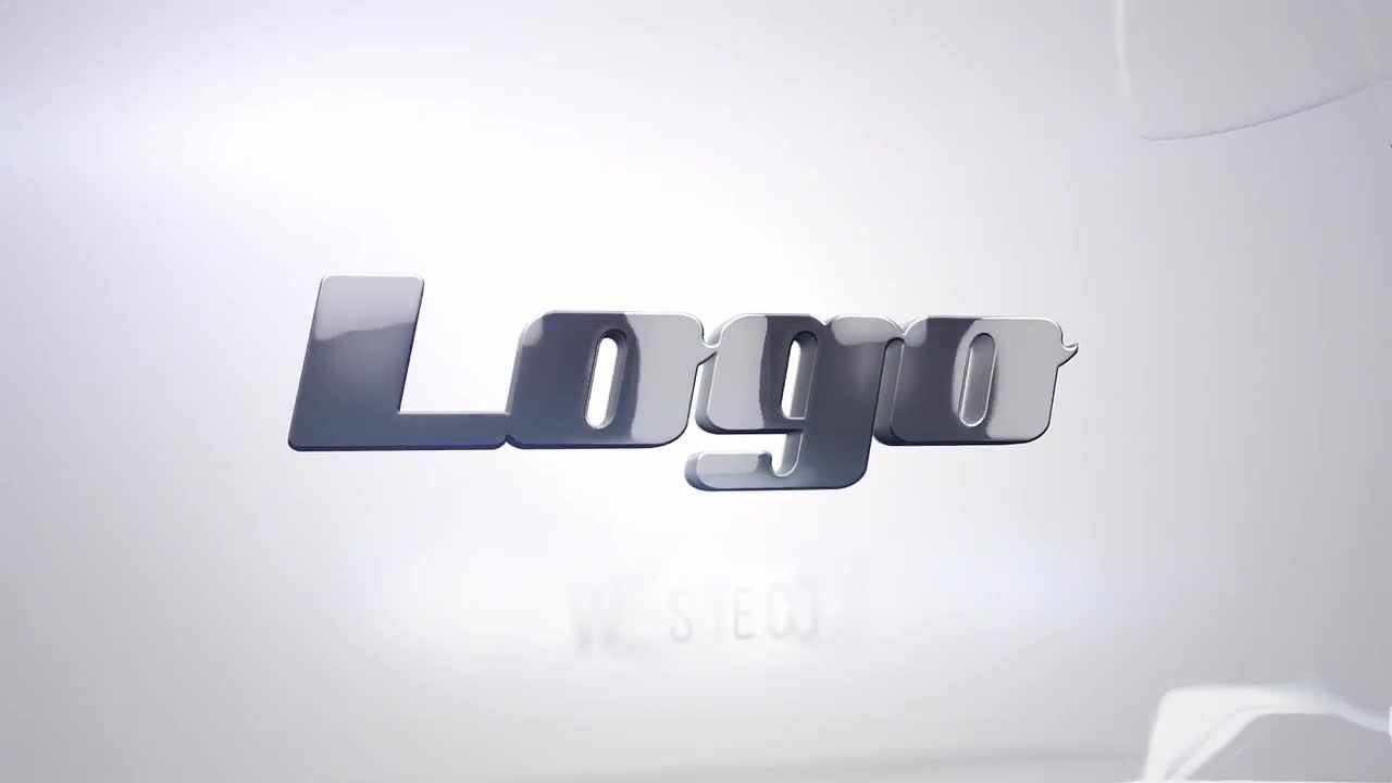 整洁的玻璃标志LOGO动画AE模板
