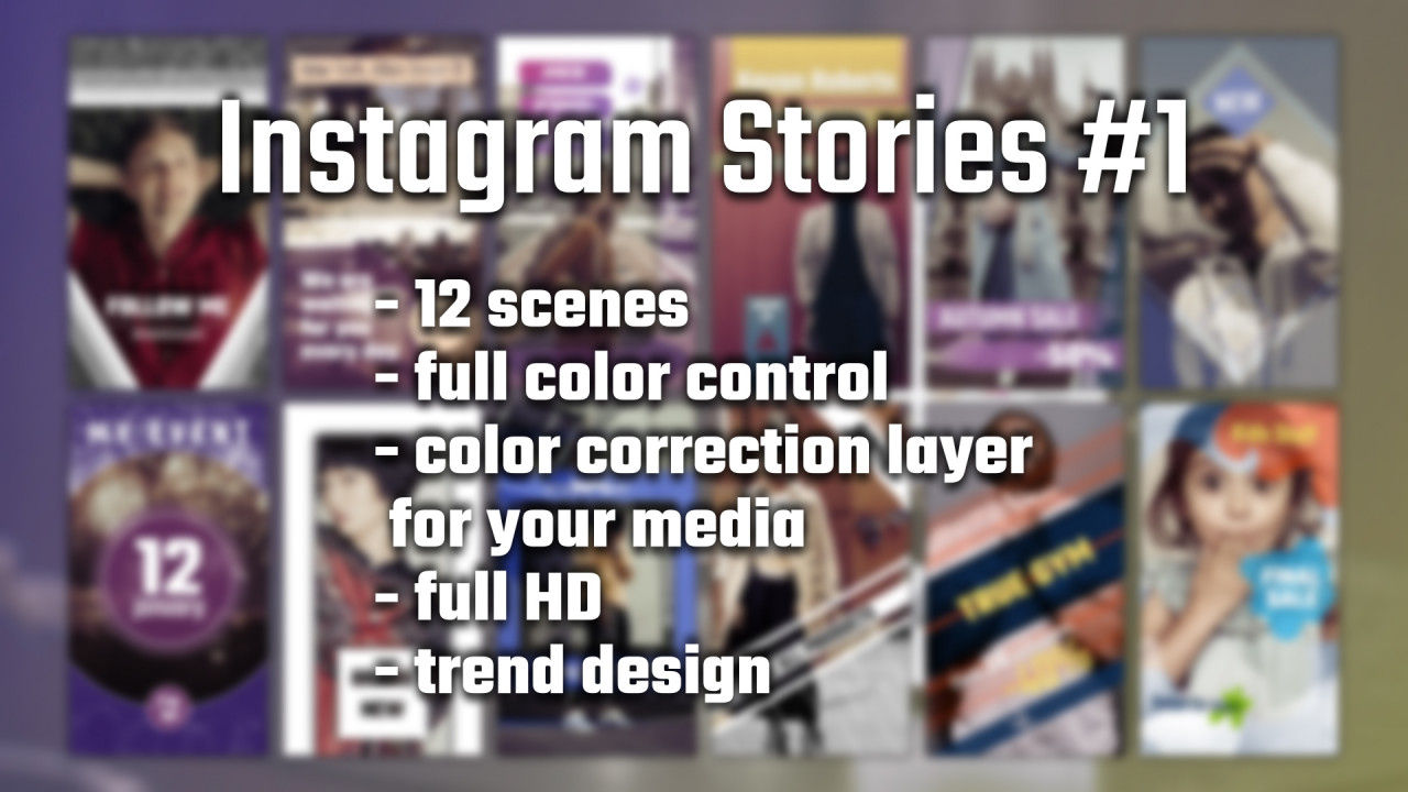 12个动画优雅Instagram故事AE模板