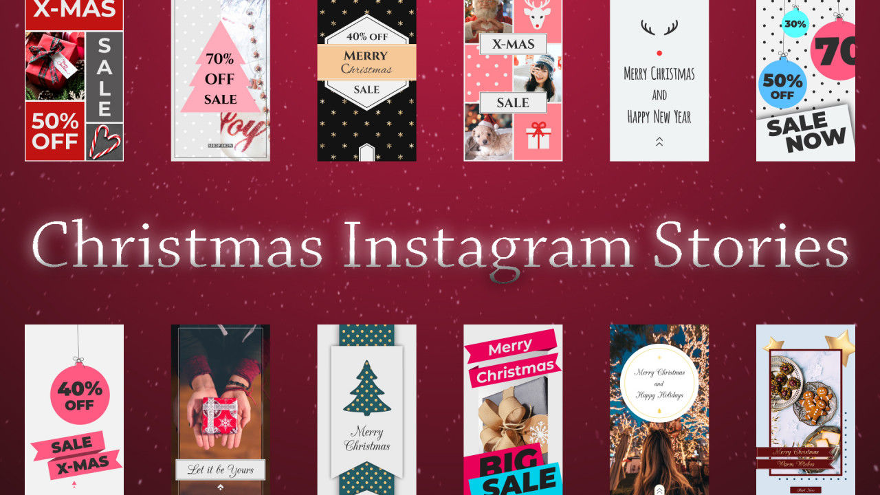 12个圣诞节Instagram故事AE模板