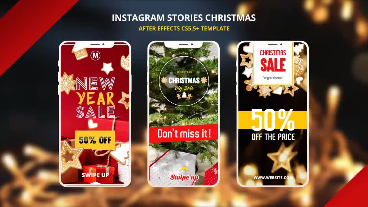 18个Instagram圣诞故事AE模板