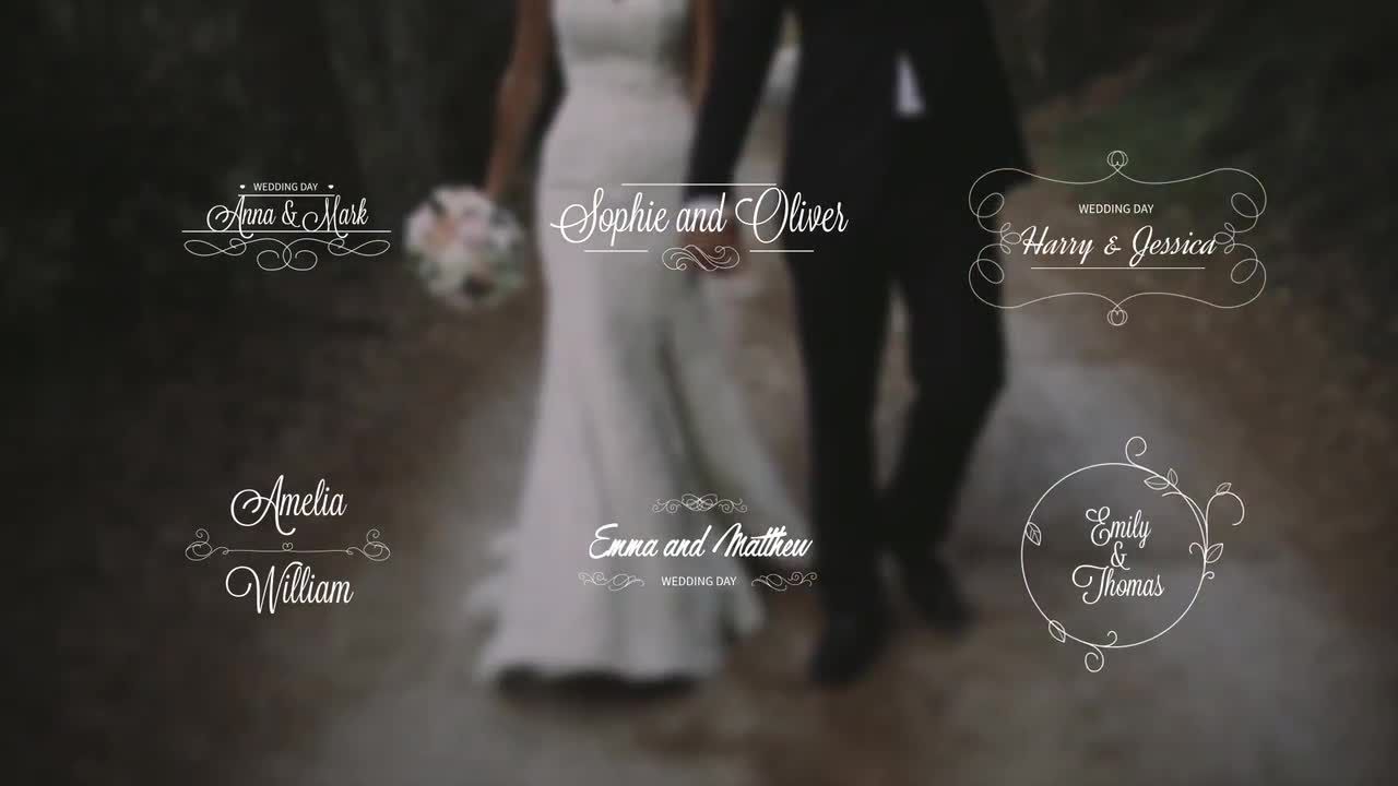 6个婚礼标题动画AE模板
