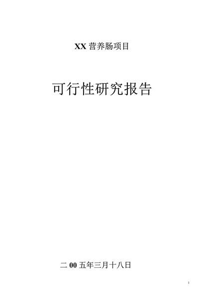 营养肠项目可研报告word模板