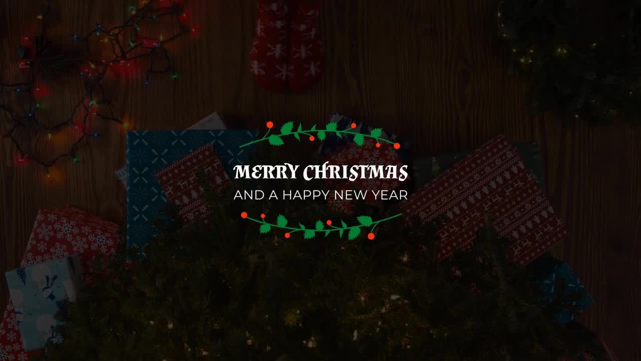 10个温馨圣诞节元素动画标题特效AE模板