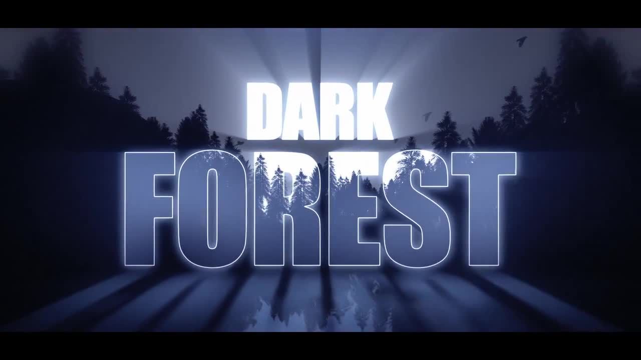 黑暗森林背景标志动画AE模板