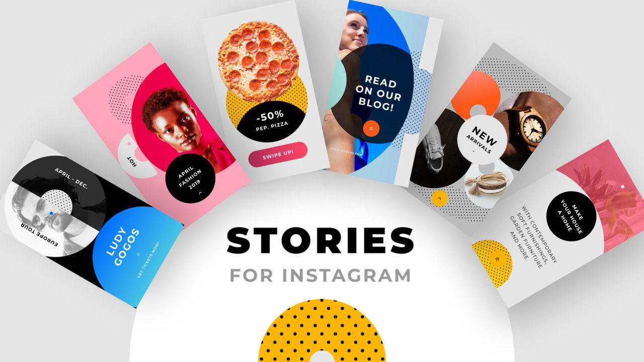 6个现代独特的动态Instagram动画故事AE模板