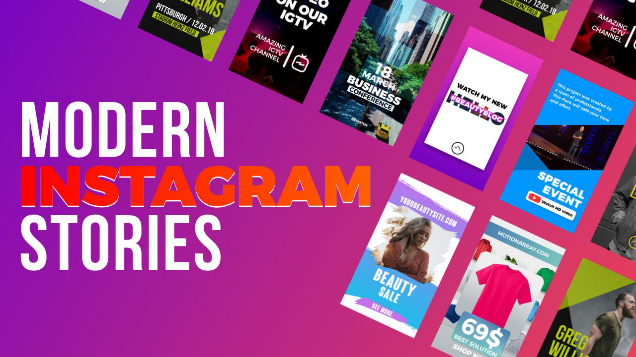 10个干净的现代Instagram故事AE模板