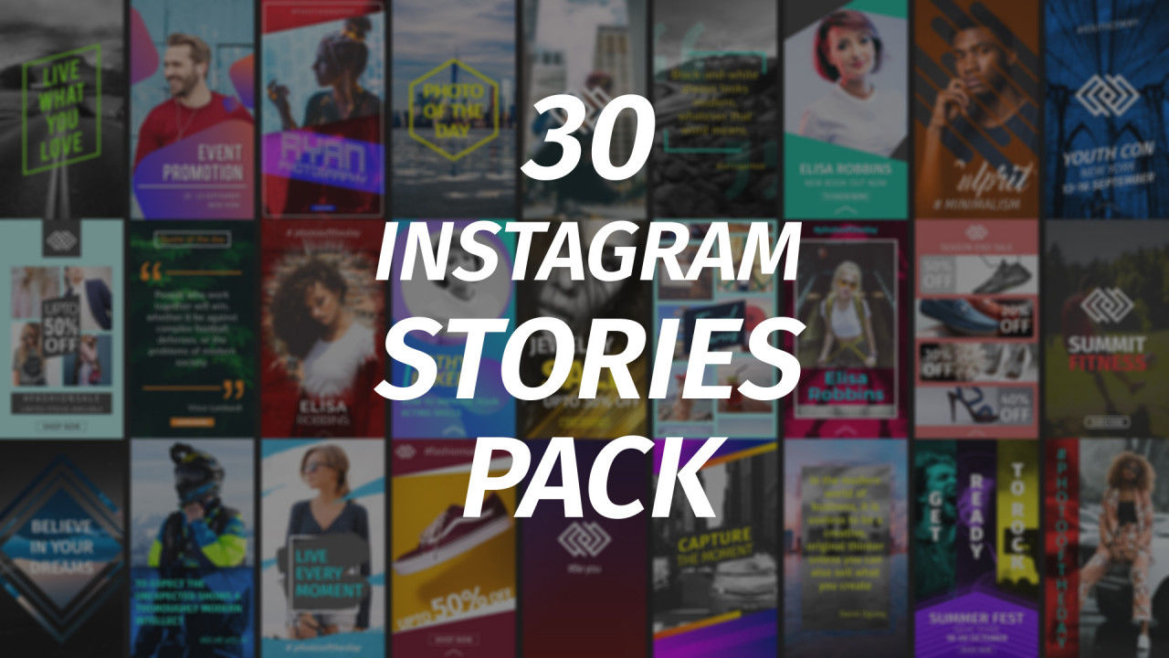 30个独特设计的Instagram故事AE模板