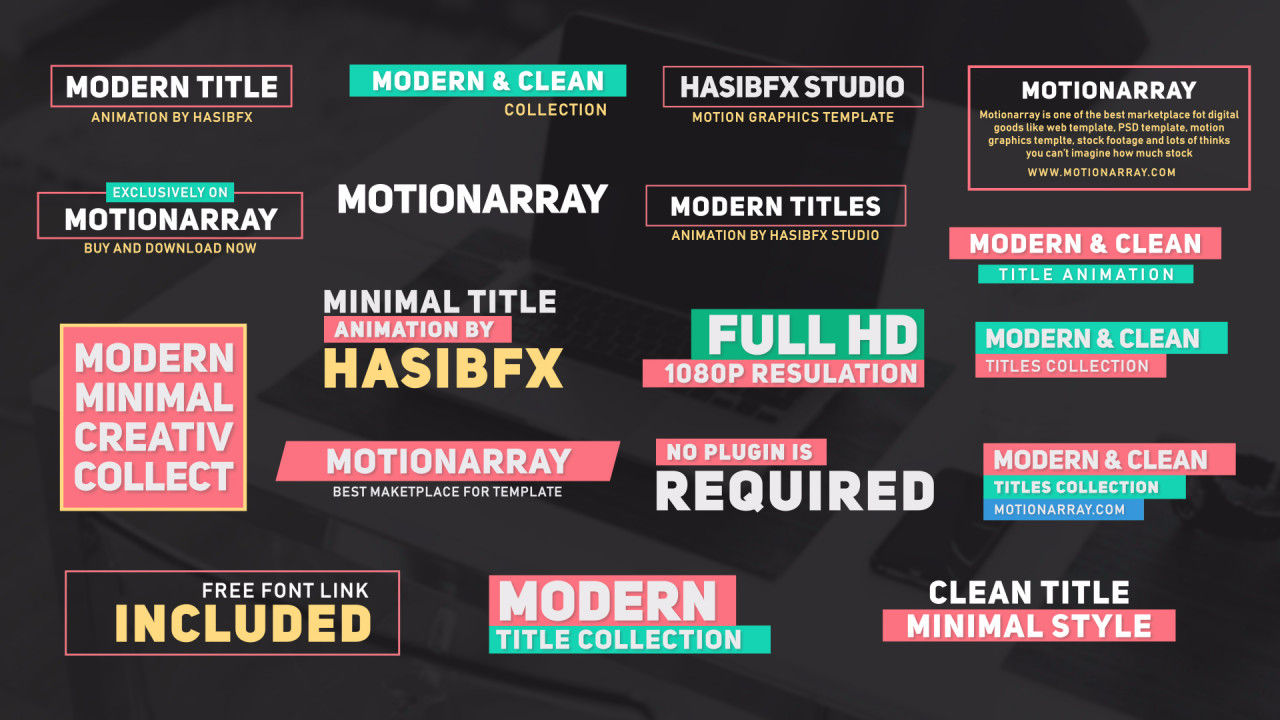 15个独特的现代风格文字标题动画AE模板