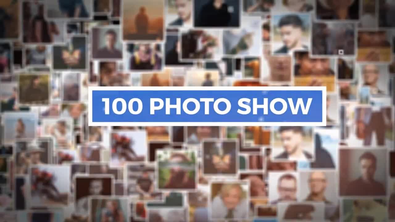 100照片完美展示AE模板