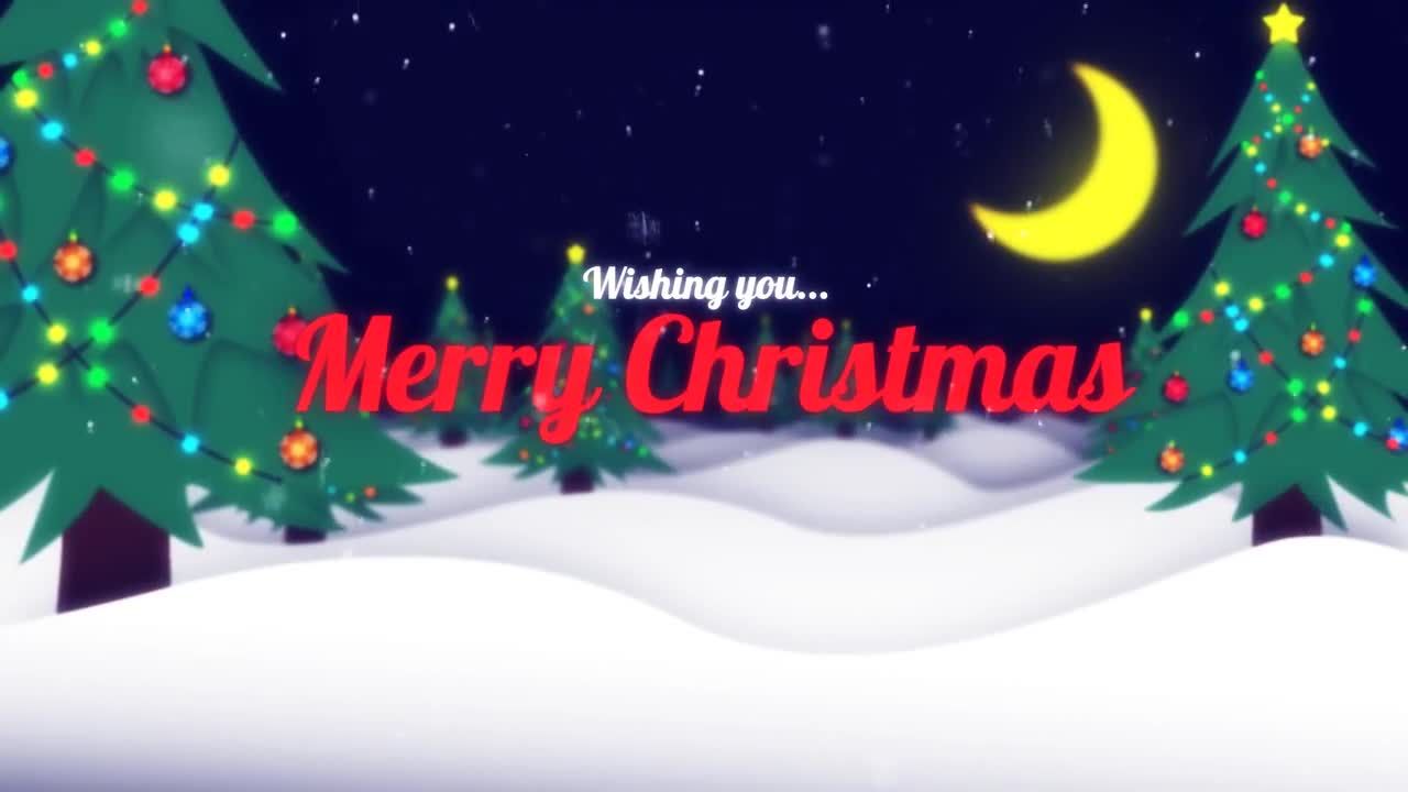 圣诞节温馨动画logo展示AE模板