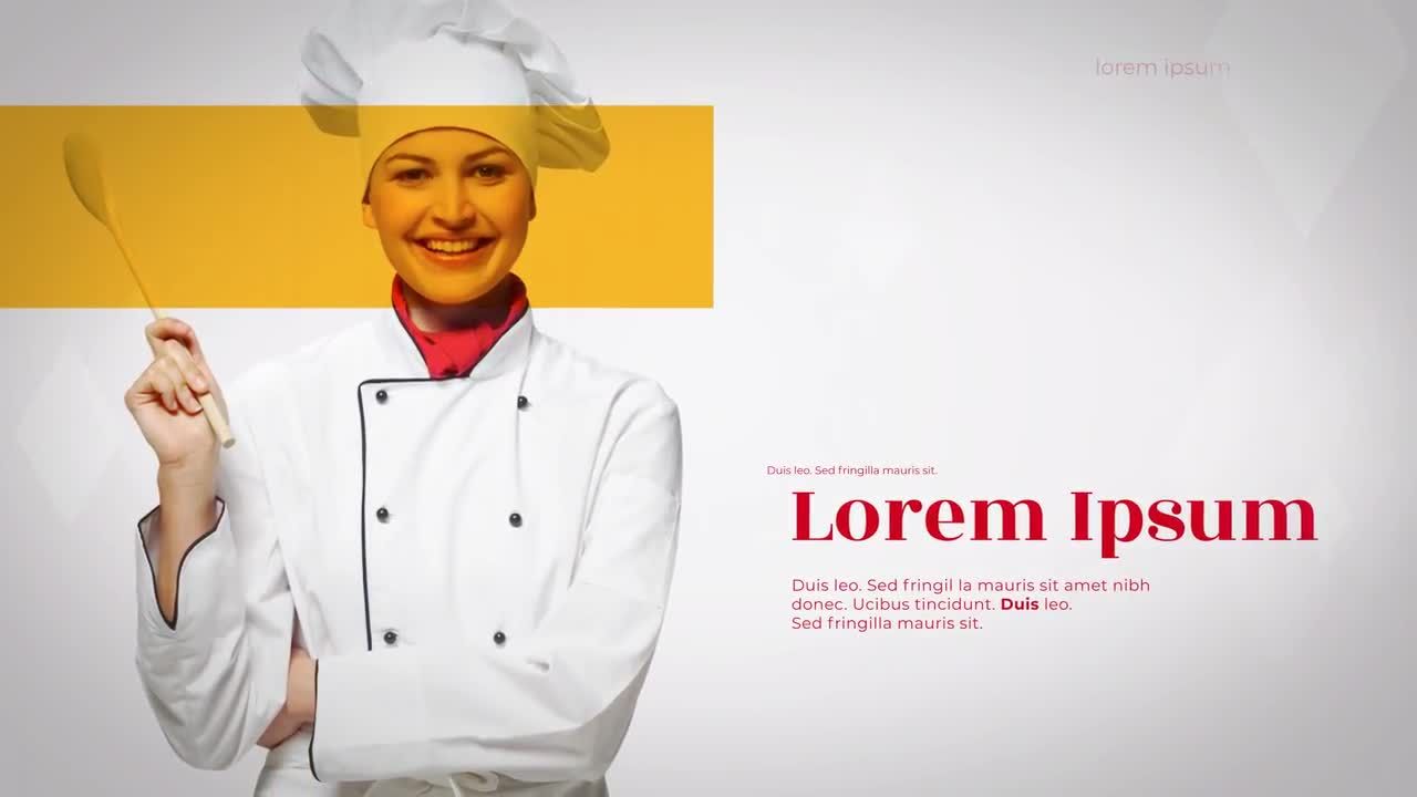 厨师烹饪宣传动画AE模板