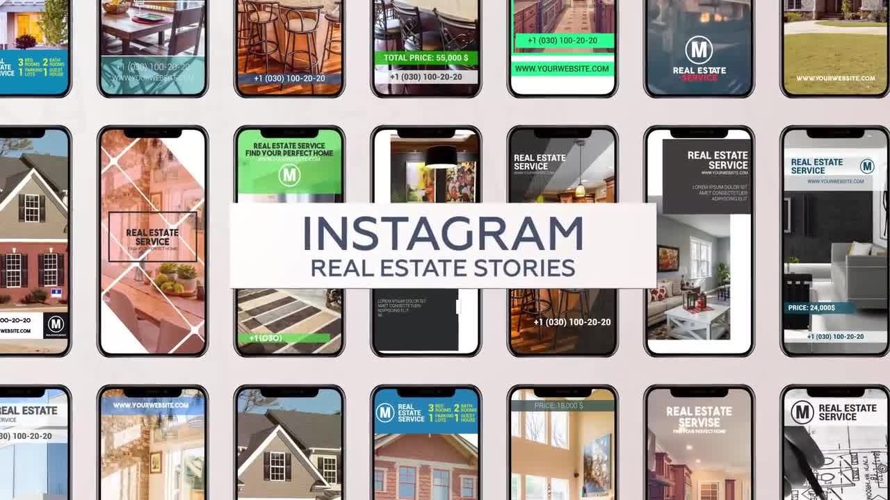 30个Instagram房地产故事AE模板