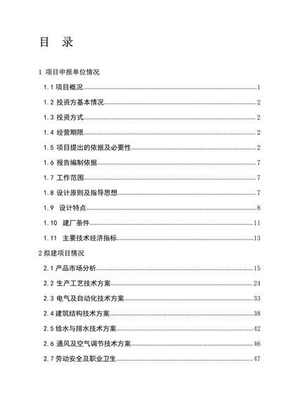 项目申请报告初稿修改word模板