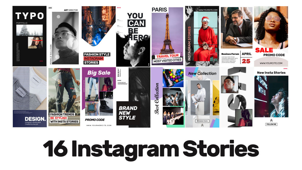 16个Instagram故事AE模板