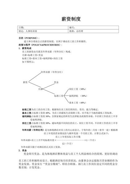 薪资制度Word模板