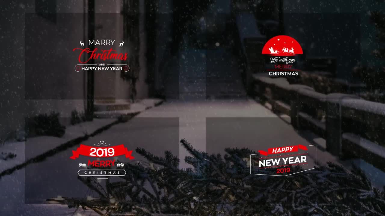 8组新年氛围标题字幕动画AE模板