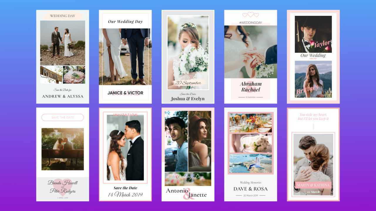 10个婚礼Instagram故事AE模板