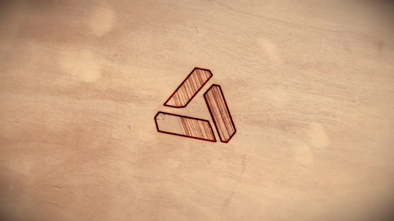现代企业木制牌标志AE模板