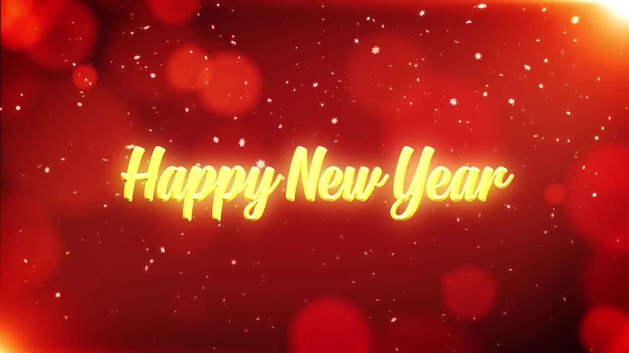Happy new year新年视频开场白AE模板