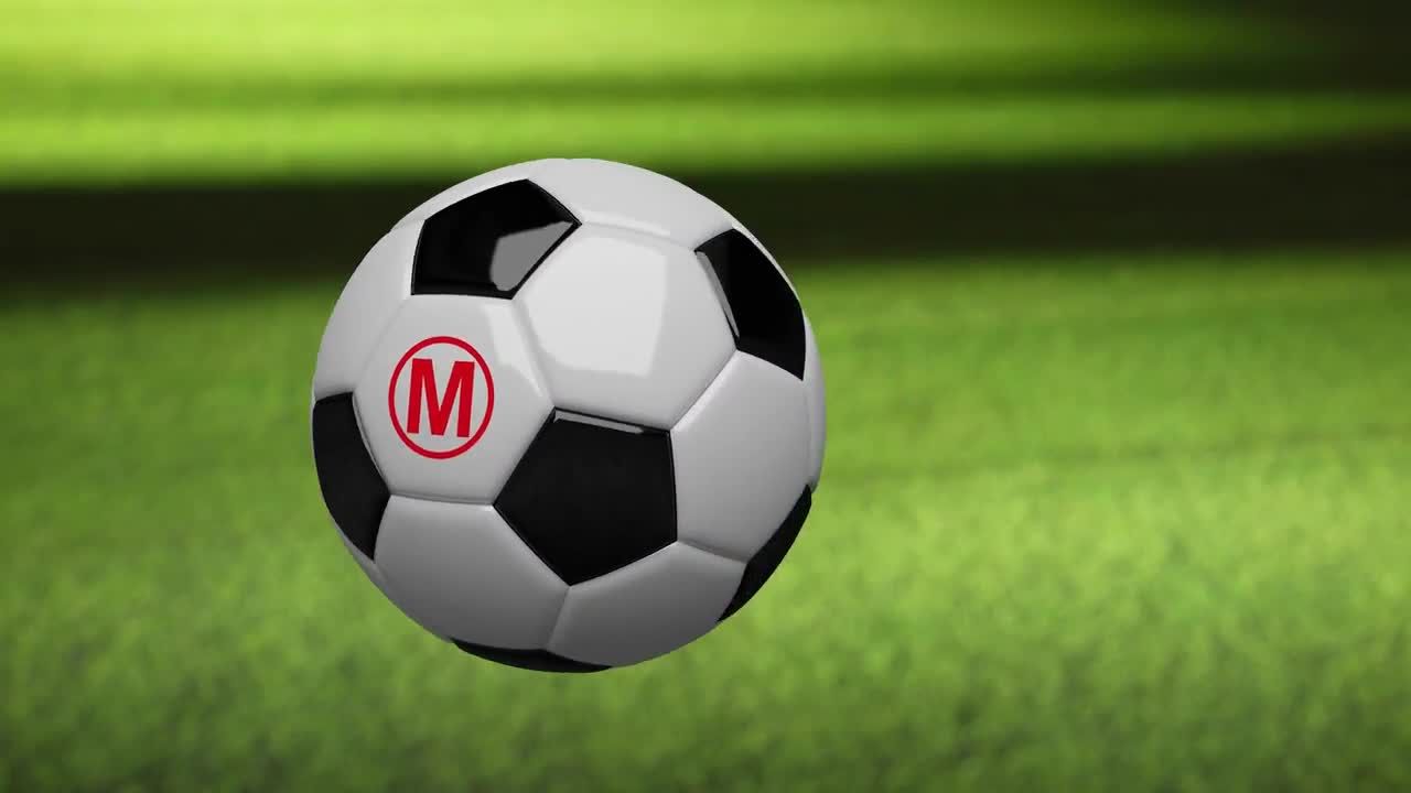 动态动画足球Logo图标AE模板