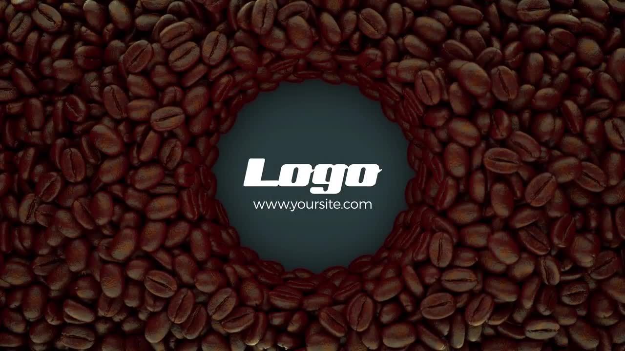 芳香的咖啡徽标展示AE模板