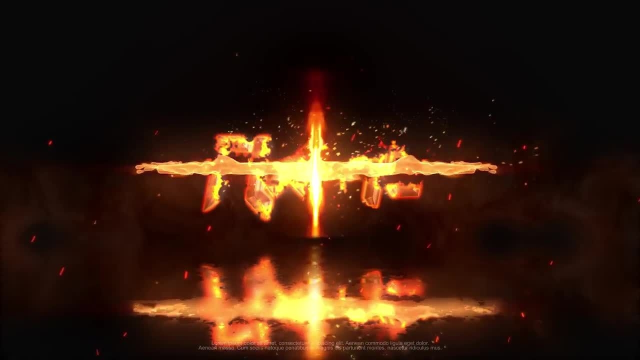 火焰效果logo展示动画AE模板