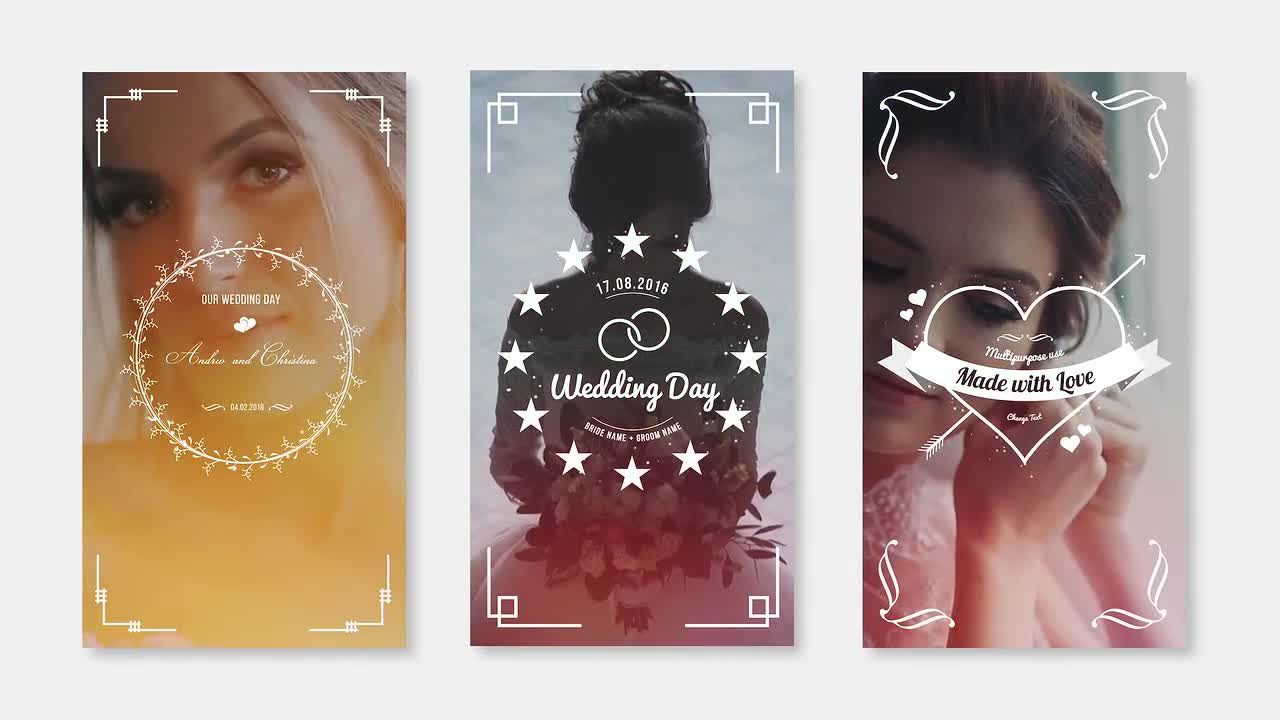 浪漫婚礼视频动态动画标题字幕特效AE模板