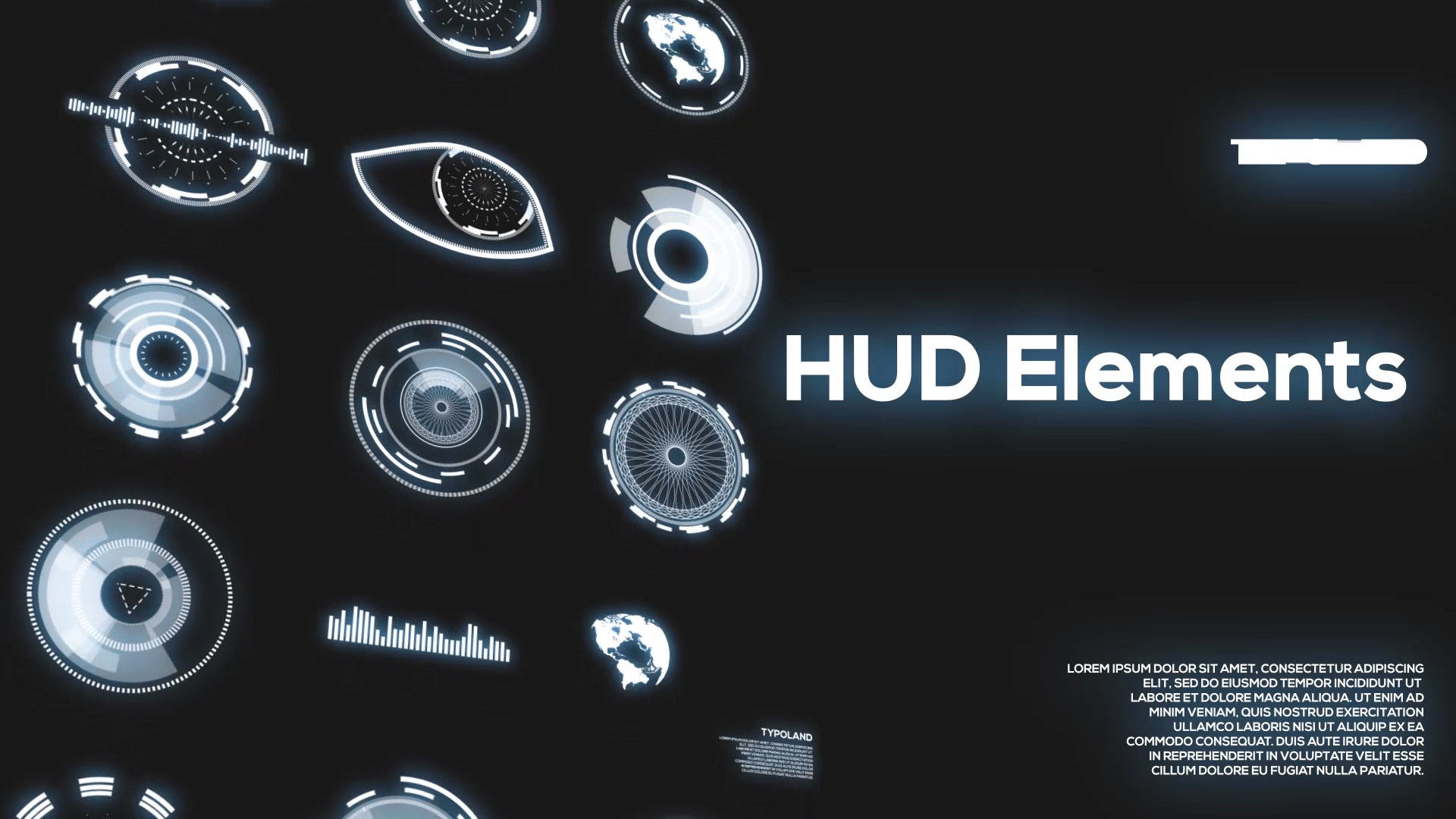 40种超现代的HUD元素AE模板