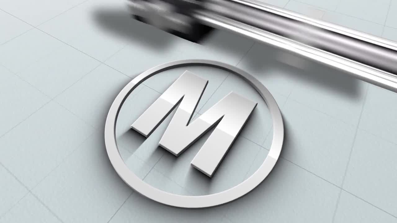 现代清晰创意的3D打印机打印展示徽标AE模板