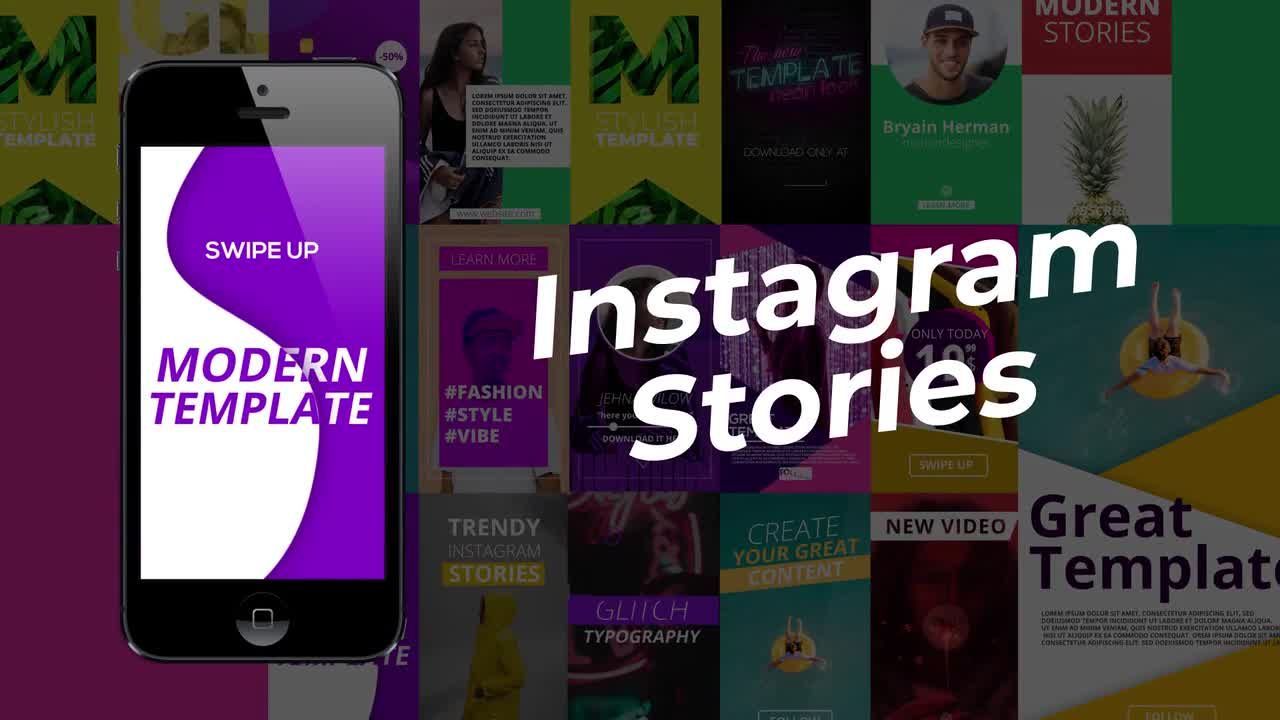 20个现代Instagram故事AE模版