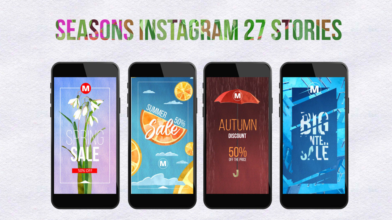 27组nstagram Stories界面动画视频特效AE模板