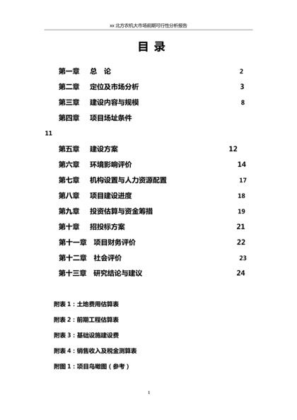 xx北方农机大市场前期可行性分析报告word模板