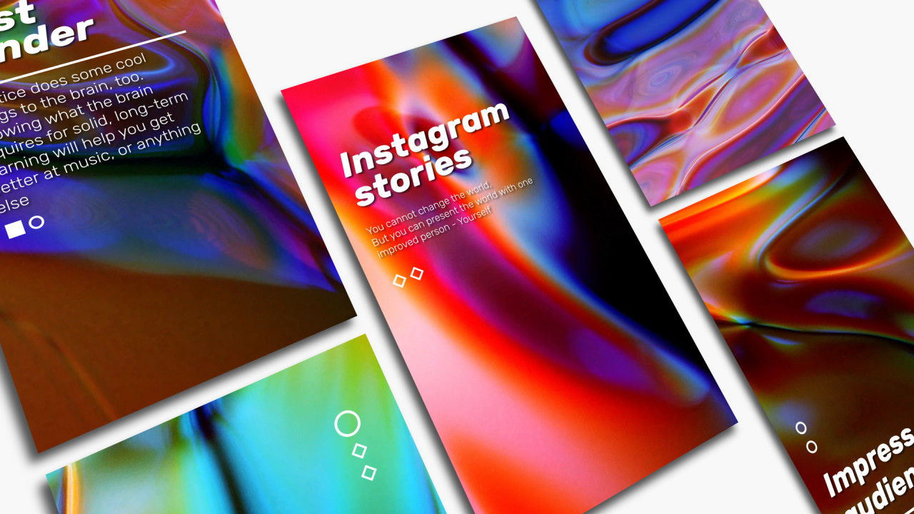 5个干净多彩的Instagram故事推广介绍AE模板